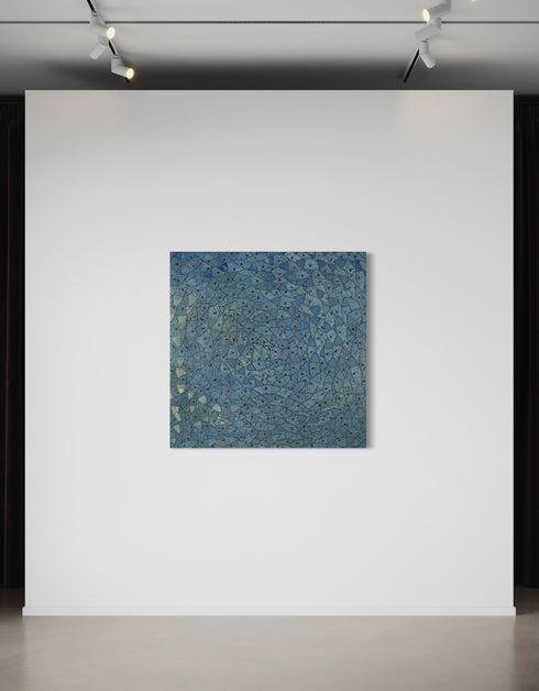 Blue Sardines | Framed Giclee Print on Canvas